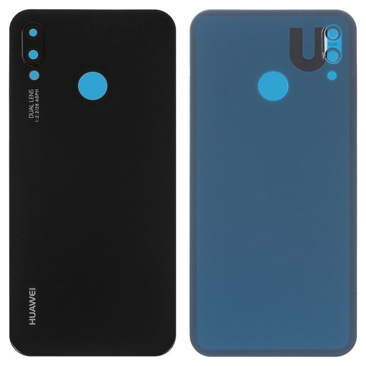 Задняя крышка Huawei P20 Lite Dual Sim (ANE-L21) черная, Оригинал Китай, со стеклом камеры 22541 фото