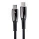 Кабель Baseus Glimmer Series Fast Charging Type-C - Type-C 1м 100W чорний (CADH000701) 31563 фото 1
