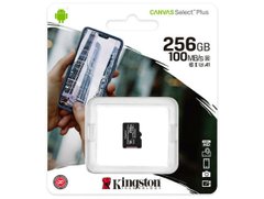 Карта пам'яті microSDXC (UHS-1) Kingston Canvas Select Plus 256Gb class 10 А1 (R-100MB/s) 27863 фото