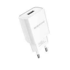 Сетевое зарядное устройство Borofone BA20A Sharp (2.1A) белое 13151 фото