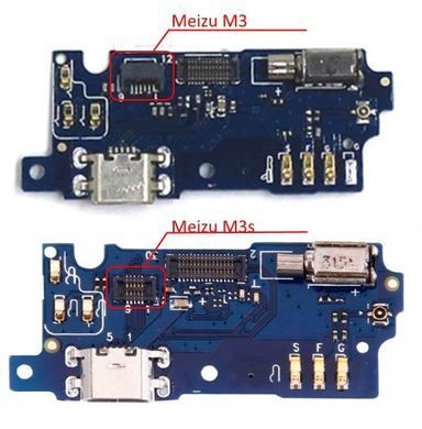 Нижня плата для Meizu M3s з роз'ємом зарядки та мікрофоном, з мікросхемою, Оригінал Китай 18023 фото