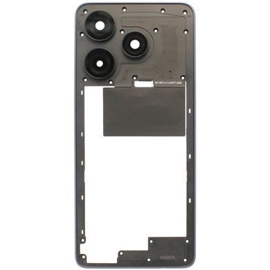 Рамка корпуса Tecno Spark 10 Pro KI7 синяя, Starry Black со стеклом камеры 33830 фото