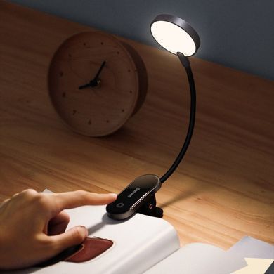 Лампа с прищепкой Baseus Comfort Reading Mini Clip Lamp 30 см Серый (DGRAD-0G) 27583 фото