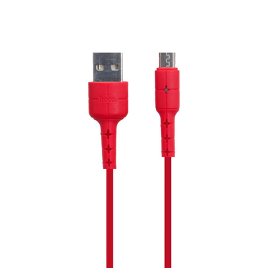 Кабель Hoco X30 (1,2 метра) MicroUSB красный 20216 фото