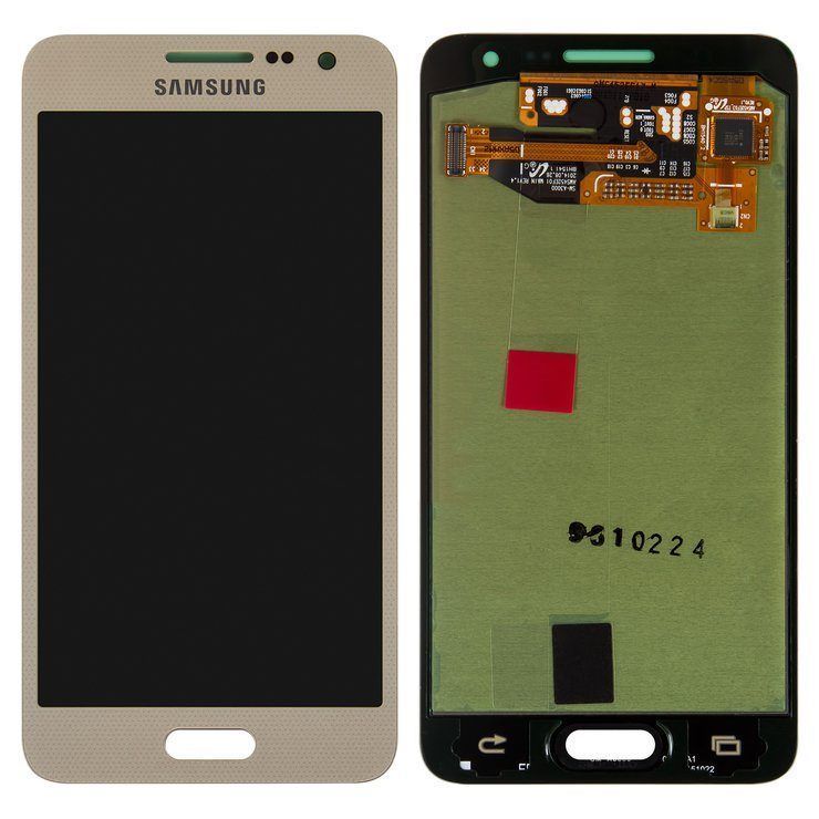 Дисплей для Samsung A300F, A300FU, A300H Galaxy A3 золотой OLED 02313 фото