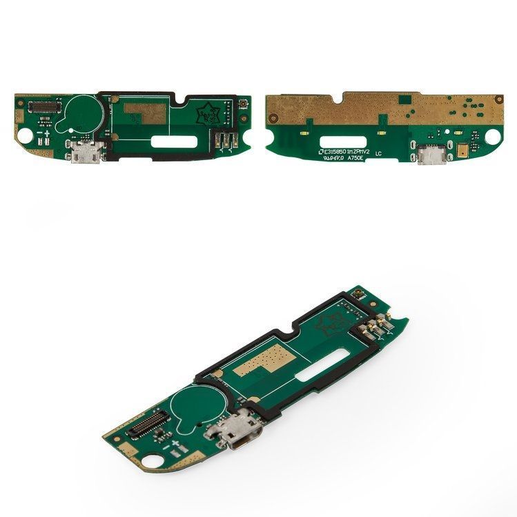 Нижняя плата для Lenovo A750E с разьемом зарядки и микрофоном 01256 фото