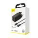 Сетевое зарядное устройство Baseus GaN Mini Quick Charger 45W USB+Type-C 5A +Type-C Cable (CCGAN-Q01) Black 21144 фото 8
