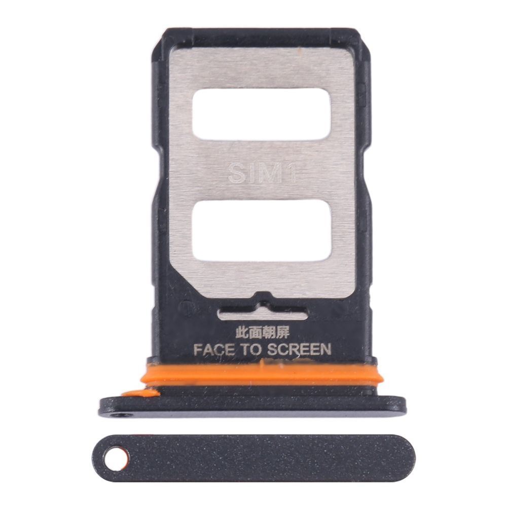 Держатель Sim-карты Xiaomi Redmi Note 13 Pro+ черный, на две Sim-карты 30381 фото