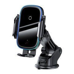 Автотримач з безпровідною зарядкою Baseus Wireless Charger Qi Light Electric 15W чорний (WXHW03-01) 17418 фото