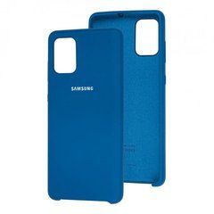 Чехол силиконовый Silicone Case для Samsung A415F A41 (2020) Blue 17948 фото