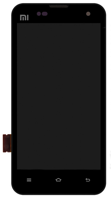 Дисплей для Xiaomi Mi2, Mi2S з рамкою чорний 03269 фото