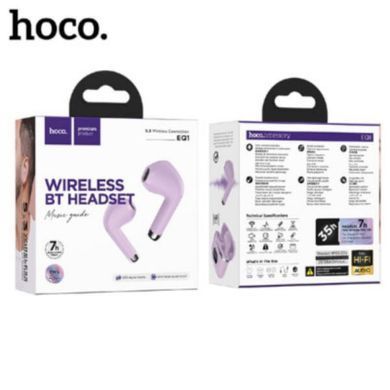 Беспроводные Bluetooth наушники Hoco EQ1 розовый 28171 фото