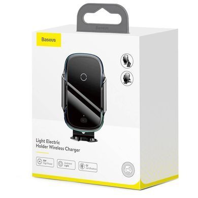 Автодержатель с беспроводной зарядкой Baseus Wireless Charger Qi Light Electric 15W черный (WXHW03-01) 17418 фото