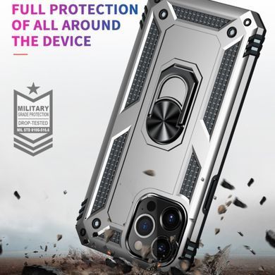 Чехол Противоударный Robot Ring для Apple iPhone 14 Pro Max серебро 27587 фото