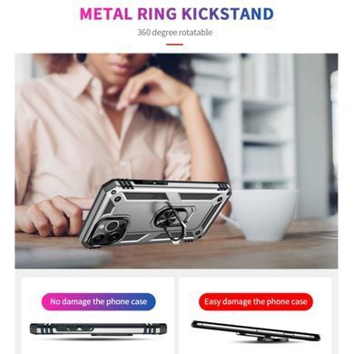 Чехол Противоударный Robot Ring для Apple iPhone 14 Pro Max серебро 27587 фото