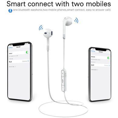 Bluetooth наушники LANGSDOM BL6 белые 13615 фото