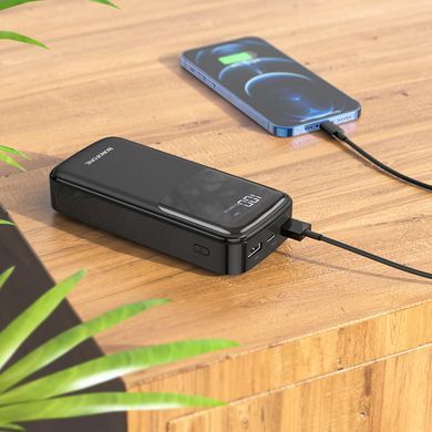 Зовнішній акумулятор (Повербанк) Borofone BJ17A Mike 20000mAh Black 26770 фото