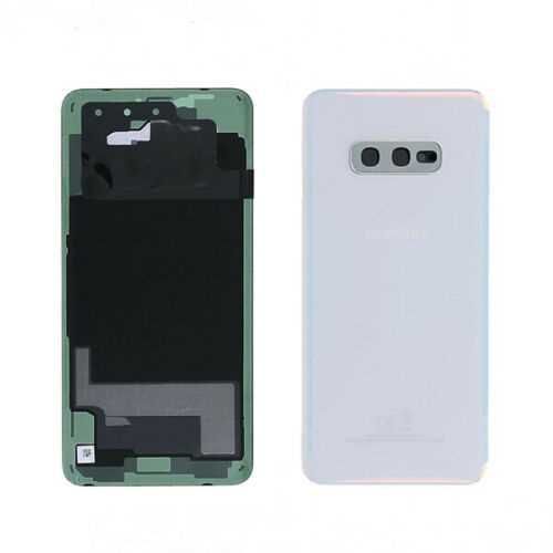 Задняя крышка для Samsung G970 Galaxy S10e белая, со стеклом камеры 24437 фото