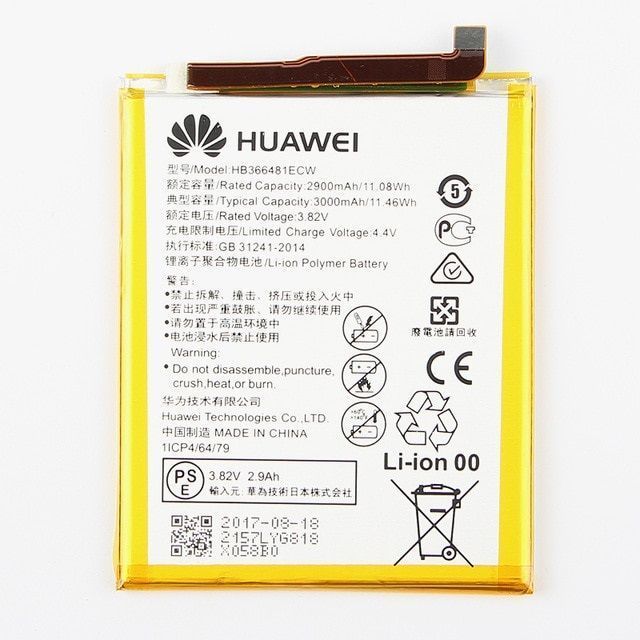 Акумулятор Huawei HB366481ECW для Honor 7A Pro AUM-L29, Honor 7C AUM-L41,P8 Lite 2017 PRA-L11,PRA-L21, P10 Lite,P Smart,P20 Lite, Y6 2018 08593 фото