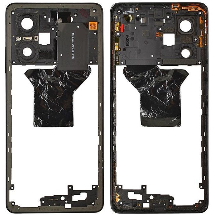 Рамка корпусу для Xiaomi Poco X5 Pro 22101320G, 22101320I чорна, Astral Black 32427 фото
