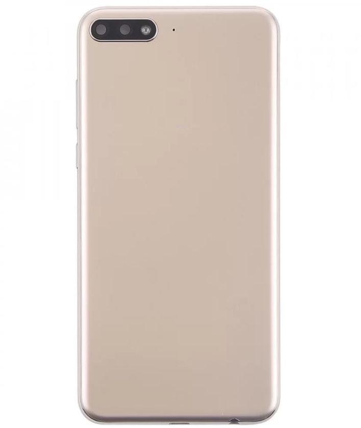 Задняя крышка Huawei Y7 2018 LDN-L01 золотистая, без выреза под сканер отпечатка пальца 11819 фото