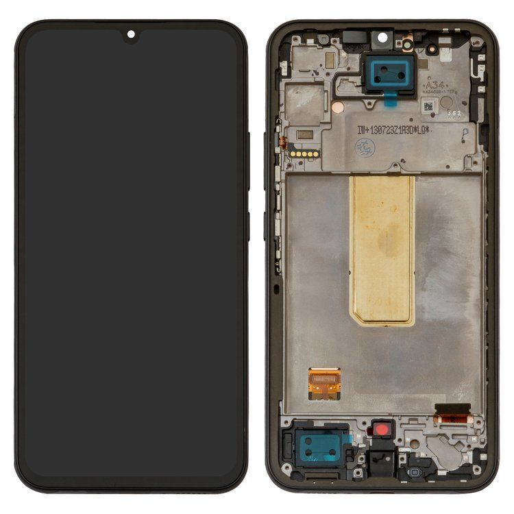 Дисплей для Samsung A346B Galaxy A34 с рамкой черный Оригинал (GH82-31201C) 32627 фото