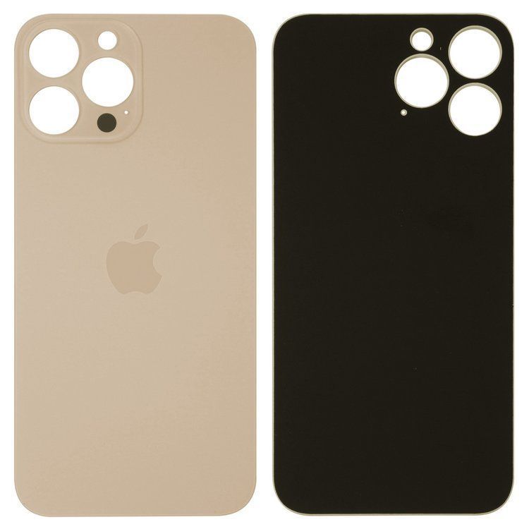 Задняя крышка для Apple iPhone 13 Pro Max золотистая, с большим отверстием под камеру Оригинал Китай 32576 фото