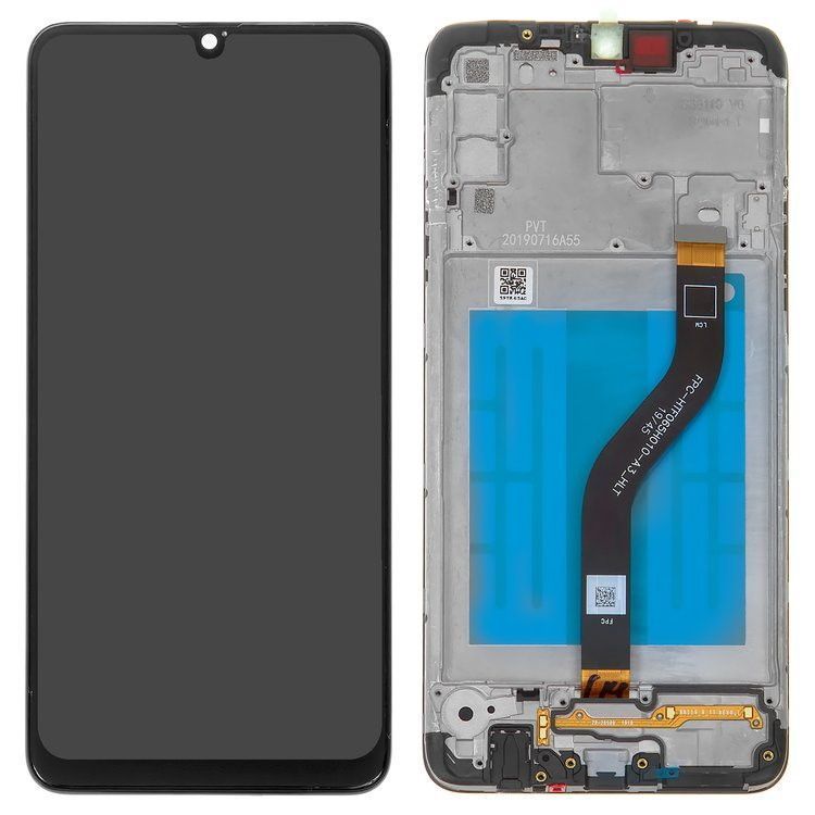 Дисплей для Samsung A207 Galaxy A20S (2019) з рамкою чорний (GH81-17774A) Оригінал 27447 фото