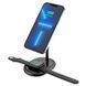 Бездротовий зарядний пристрій Hoco CW40 Noble 3-in-1 magnetic holder with wireless fast charging Black 26778 фото 4
