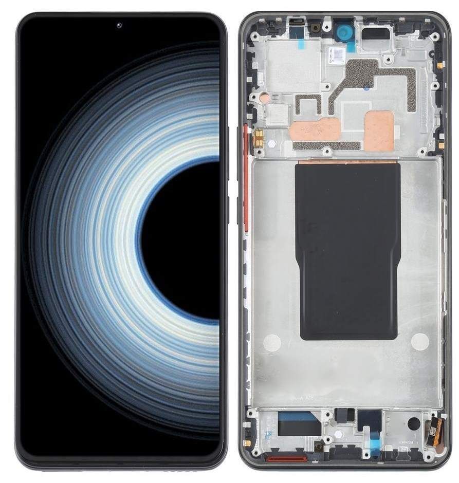 Дисплей для Xiaomi 12T, 12T Pro с рамкой черный Amoled Оригинал Китай 28579 фото