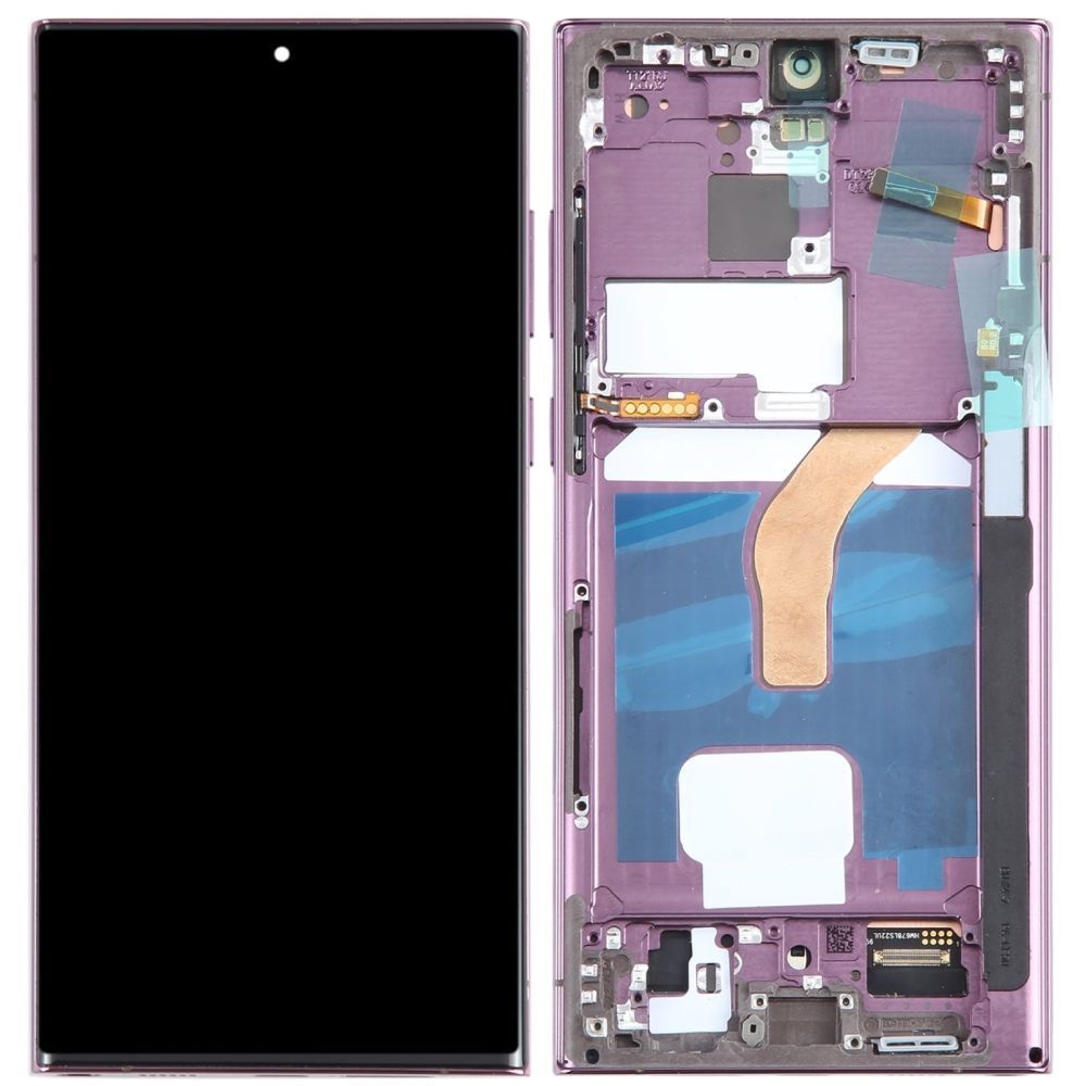 Дисплей для Samsung S908 Galaxy S22 Ultra 5G с рамкой фиолетовый Burgundy OLED Хайкопия 32679 фото