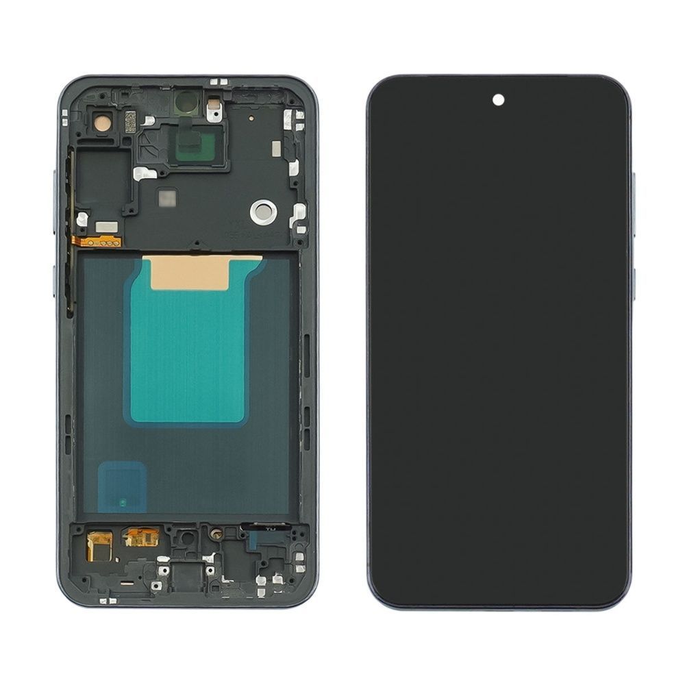 Дисплей для Samsung A556 Galaxy A55 с рамкой синий, IPS, без функции сканера пальца 33379 фото