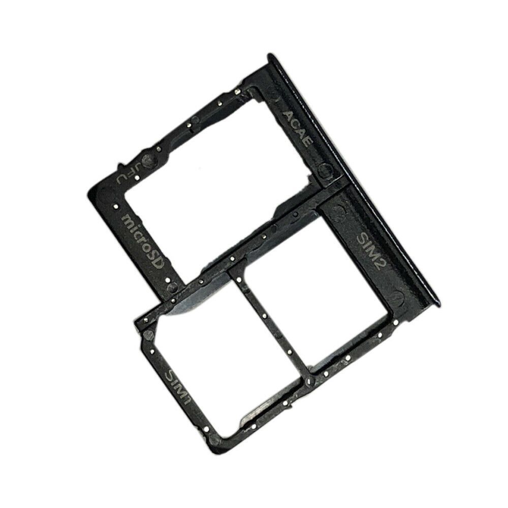 Держатель Sim-карты для и карты памяти Samsung A315 Galaxy A31 2020, A405 Galaxy A41 2020, A415 Galaxy A40 2019 черный, на две Sim-карты 22739 фото