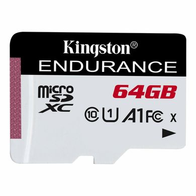 Карта пам'яті microSDXC (UHS-1 U1) Kingston Endurance 64Gb class 10 А1 (R95MB/s, W30MB/s) 27866 фото