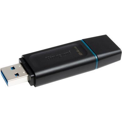 Флеш память Kingston USB 3.2 DT Exodia 64GB Black/Teal 26927 фото