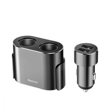 Автомобильное зарядное устройство Baseus High Efficiency Dual Cigarette Lighter 2USB (CRDYQ-01) черный 20356 фото
