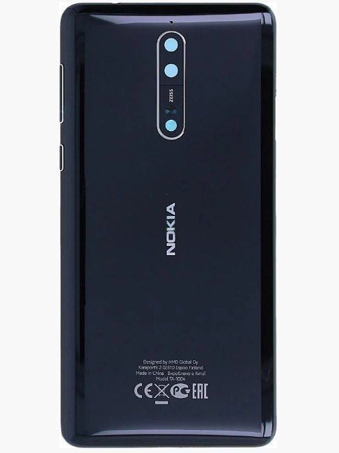 Задняя кришка для Nokia 8 Dual Sim TA-1004 синяя, Tempered Blue, Оригинал Китай 19178 фото