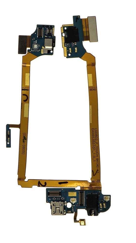 Нижня плата для LG D802 Optimus G2, D805 з розьємом зарядки, розьємом навушників та мікрофоном 09035 фото
