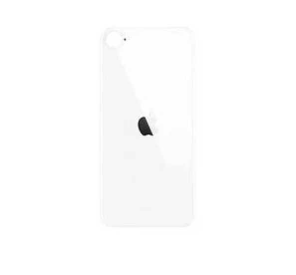 Задняя крышка для iPhone SE 2020, белая, с большими отверстиями под окошки камеры, копия хорошего качества 24534 фото