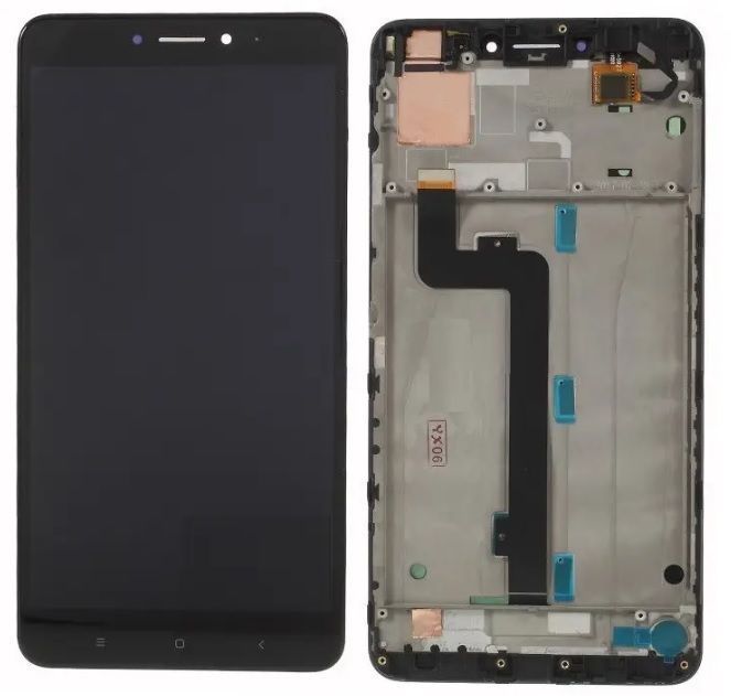 Дисплей для Xiaomi Mi Max, Mi Max Pro, Mi Max Prime с рамкой черный 27076 фото