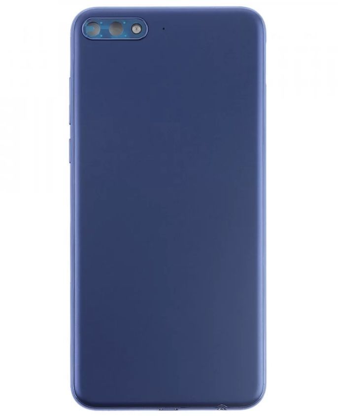 Задняя крышка Huawei Y7 2018 LDN-L01 синяя, без выреза под сканер отпечатка пальца 11820 фото