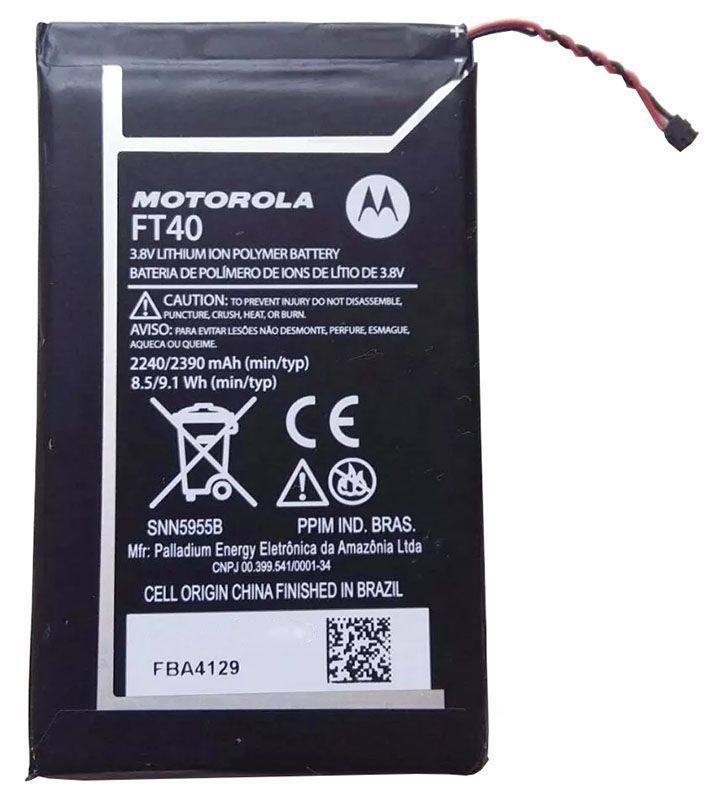 Аккумулятор ET40, FT40 для Motorola XT1063, XT1064, XT1068, XT1077, XT1079, XT1526, XT1528 Moto E 2nd Gen 2240 mAh 07787 фото
