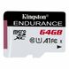 Карта пам'яті microSDXC (UHS-1 U1) Kingston Endurance 64Gb class 10 А1 (R95MB/s, W30MB/s) 27866 фото 2