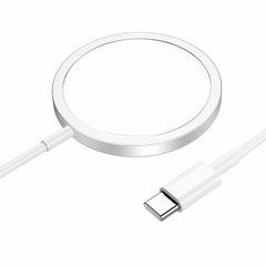 Беспроводное зарядное устройство Hoco CW47 Original series 15W magnetic wireless fast charger белый 28754 фото