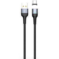 Кабель магнитный USAMS US-SJ327 U28 Aluminium Alloy Type-C Magnetic cable 1 метр серый 16667 фото