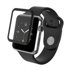 3D Защитное стекло Apple Watch 1, Watch 2, Watch 3 38mm матовое, черное 19539 фото