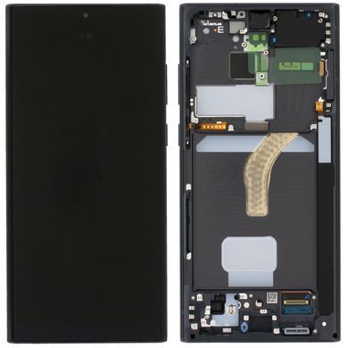 Дисплей для Samsung S908 Galaxy S22 Ultra 5G с рамкой черный Phantom Black OLED Хайкопия 32680 фото