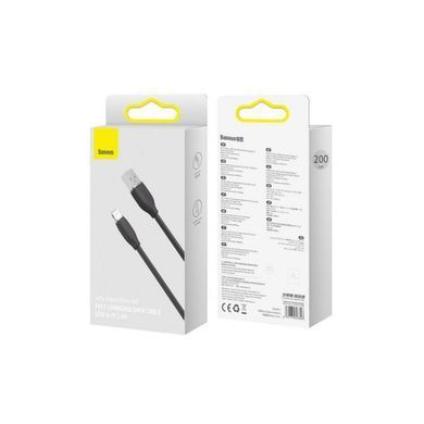 Кабель Baseus Jelly Liquid Silica Gel Fast Charging Data Cable USB to Lightning 2.4A (2m) черный 27319 фото