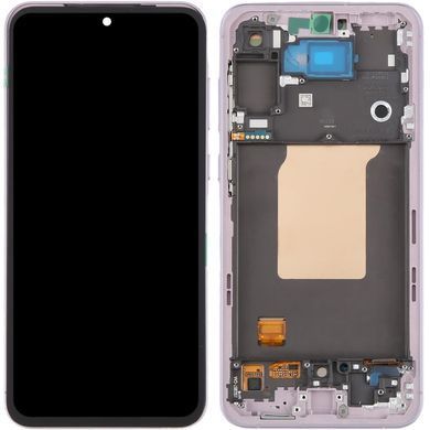 Дисплей для Samsung A556 Galaxy A55 с рамкой фиолетовый, IPS, без функции сканера пальца 33380 фото