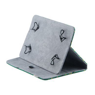 Чехол-книжка Lagoda Clip stand 6-8 зеленый, вышиванка 13878 фото